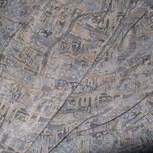 Multi Coloured Print Fabric , Polyester, Grey, Taupe Tones, 115 cm width