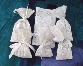 6 Lace Lavender Sachets