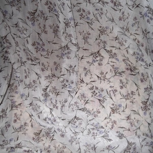Lilac Beige Chiffon Fabric Remnant, 123 cm width x 98 cm length