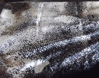 Multi Coloured Polyester Satin Fabric, 152 cm width by 2.40 metre length, Black, Brown, Gold, Champagne Tones