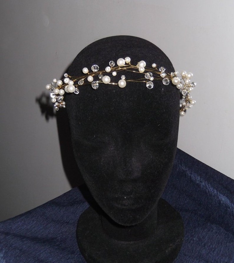 Dress Crystal Headband Accessories Headpieces Pearl Headdress Hair Jewelry