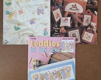 Leisure Arts - Cross Stitch Leaflets, 3 Piece Lot