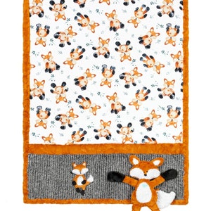 Shannon Fabrics Cuddle Buddies Felix The Fox Minky Blanket and Stuffie Kit