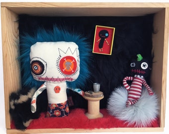 Decorative textile board bandits punk rock monsters
