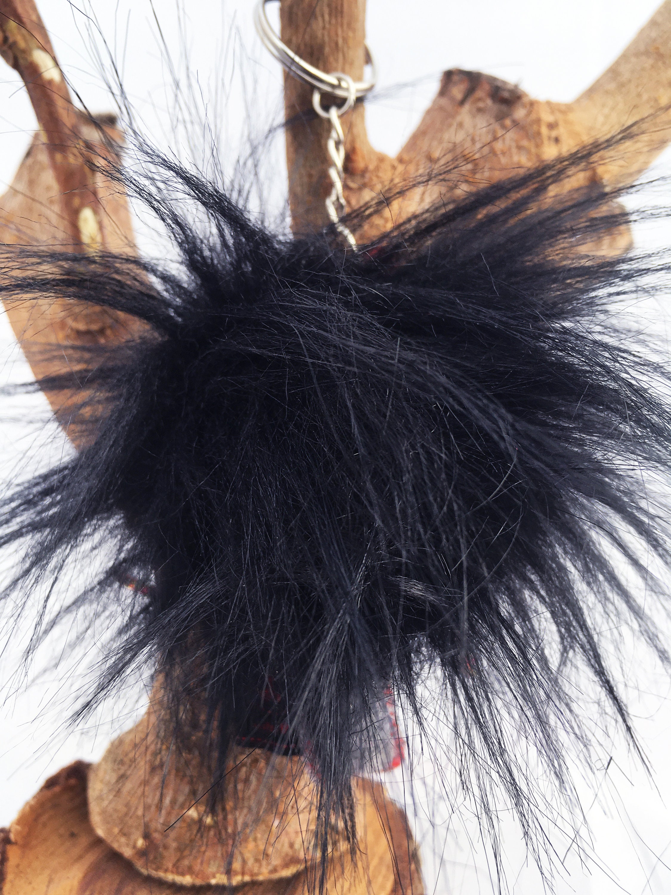 Black Punk Rock Mini Monster Lucky Keychain - Etsy