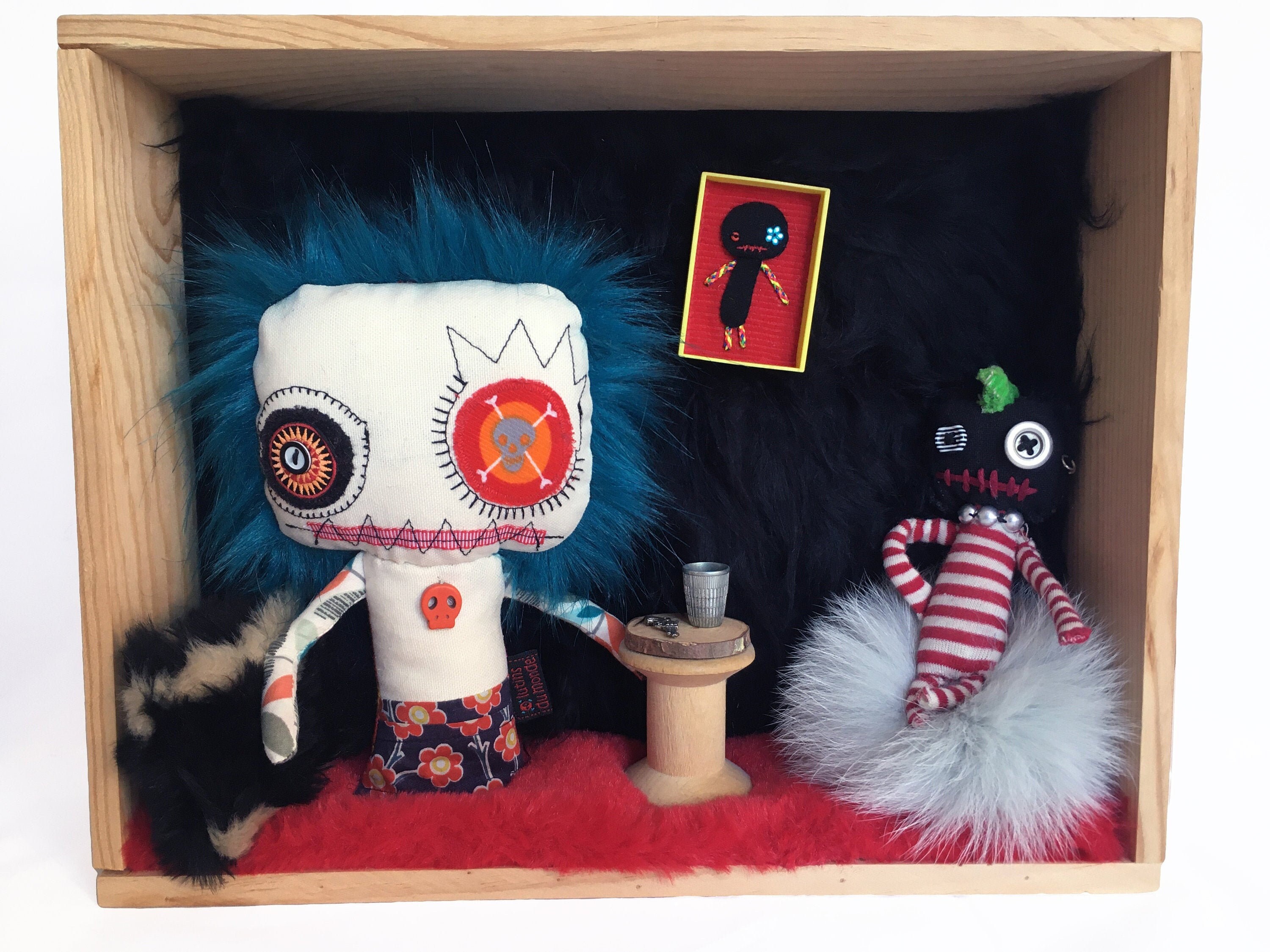 Tableau Textile Décoratif Bandits Monstres Punk Rock