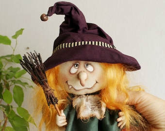 Hanging Witch Decoration, Kitchen Witch Doll, Good Luck Witch Doll