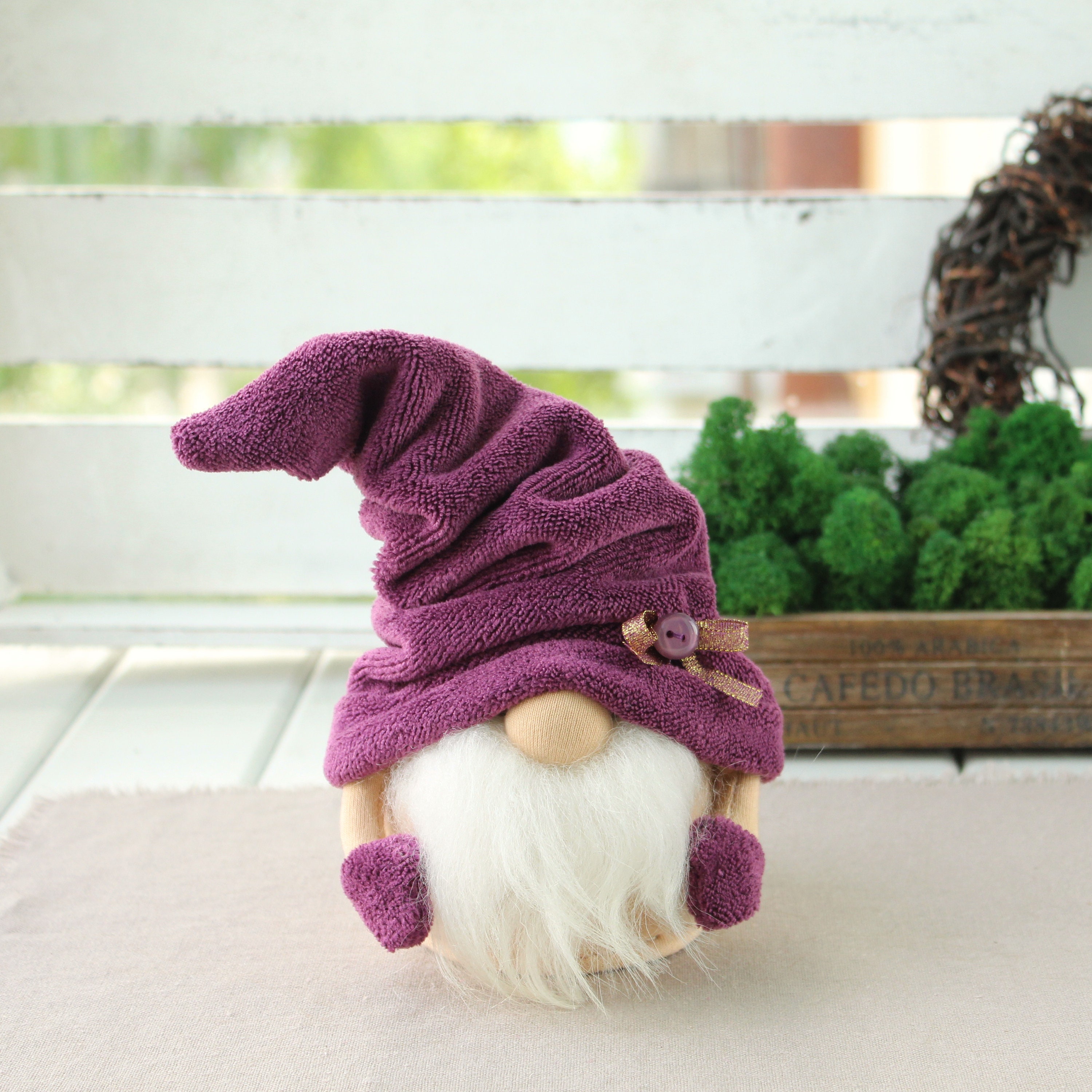 Gnome ornament plush gnome purple gnome Etsy