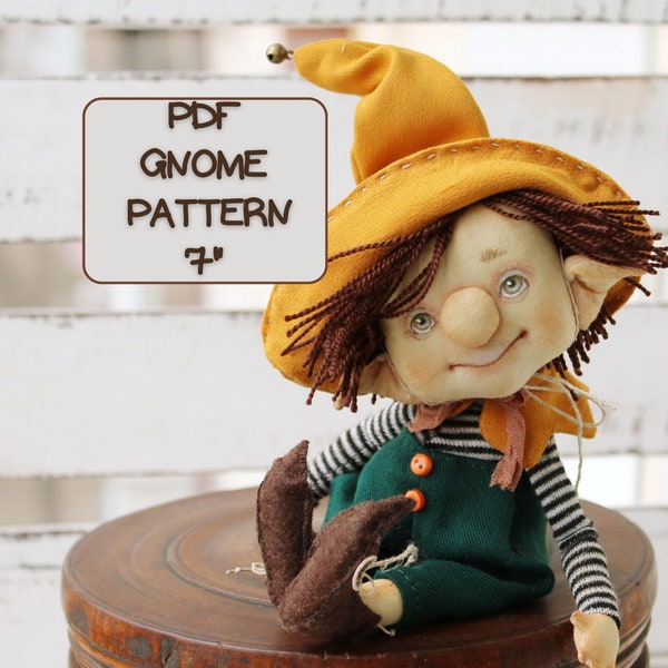 Gnome patterns, cloth doll patterns, with pocket doll