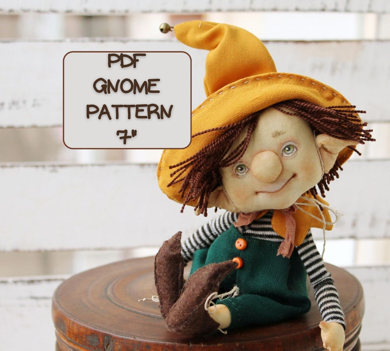 Gnome patterns, cloth doll patterns, with pocket doll zdjęcie 1