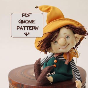 Gnome patterns, cloth doll patterns, with pocket doll
