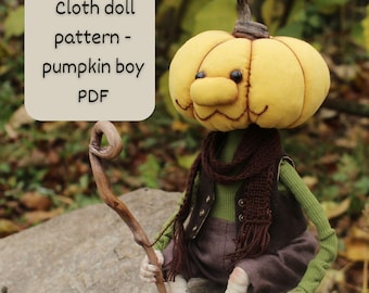 Pumpkin Cloth Doll Pattern PDF — Easy Sewing Tutorial, Rag Doll,  Beginner-Friendly Autumn, Halloween Art Doll