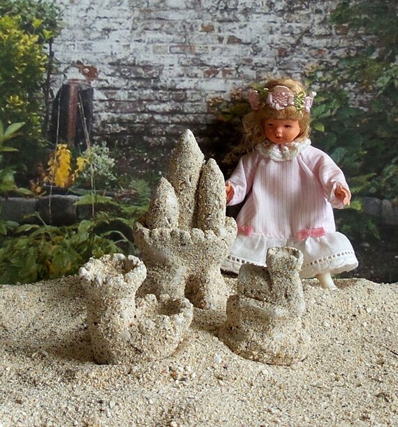 Chateau De Sable Miniature Echelle 1 12 Jeu D Enfant Etsy