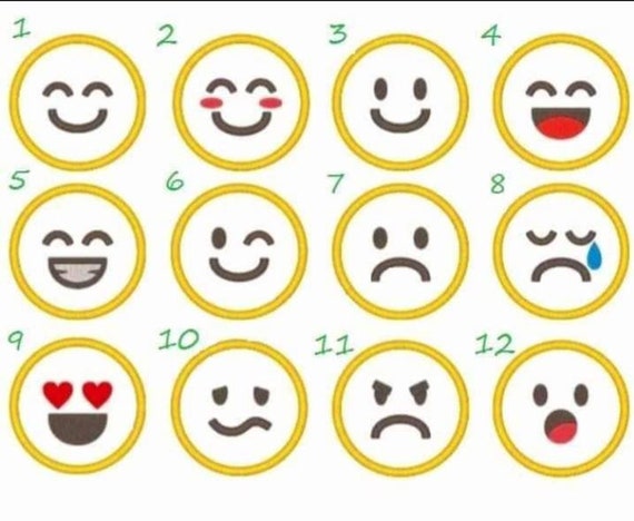 Machine Embroidery Custom Baby Lange With Embroidered Emoji Etsy