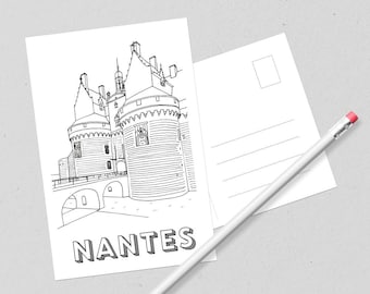 Carte postale Château - Nantes
