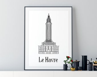 Le Havre poster - A4 / A3 / 40x60 paper