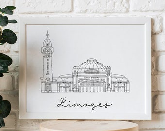 Limoges Poster - A4 / A3 / 40x60 Papier