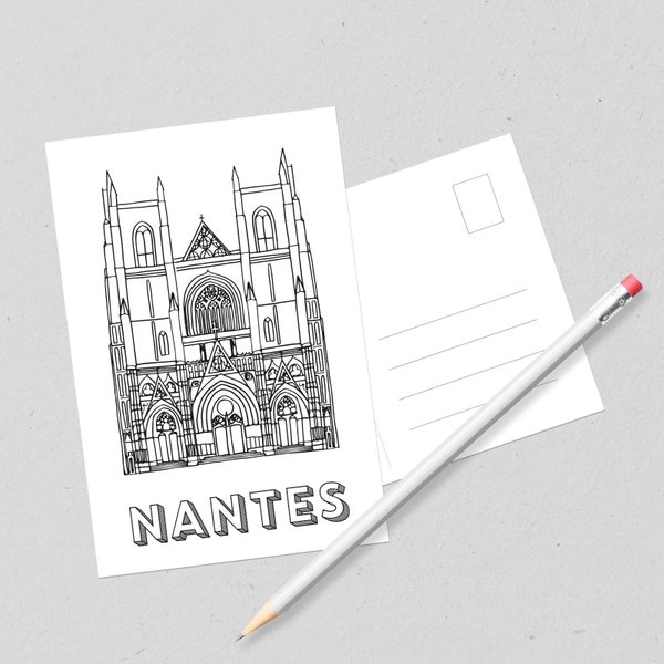 Carte postale Cathédrale - Nantes