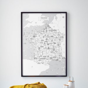 Poster von Frankreich zum Ausmalen - 50x70cm - Papier