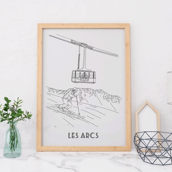 Les Arcs poster - A4 / A3 / 40x60 paper