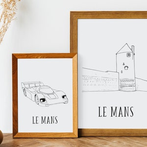 Póster Le Mans - Papel A4 / A3 / 40x60
