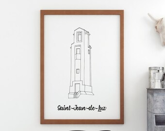 Affiche Saint-Jean-de-Luz - Papier A4 / A3 / 40x60