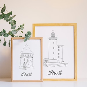 Pôster Brest - Papel A4 / A3 / 40x60