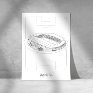 Nantes poster - Beaujoire stadium - A4 / A3 paper