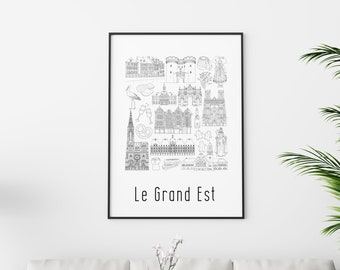 Le Grand Est poster - A4 / A3 / 40x60 paper