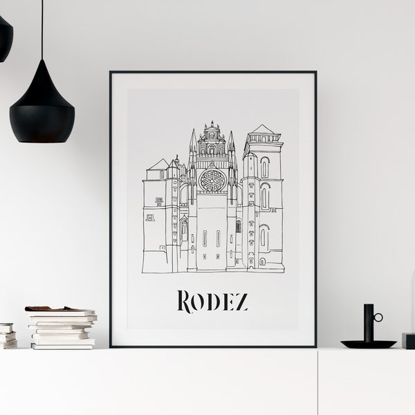 Rodez poster - A4 / A3 / 40x60 paper