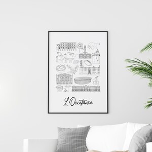 Póster Occitania - Papel A4 / A3 / 40x60