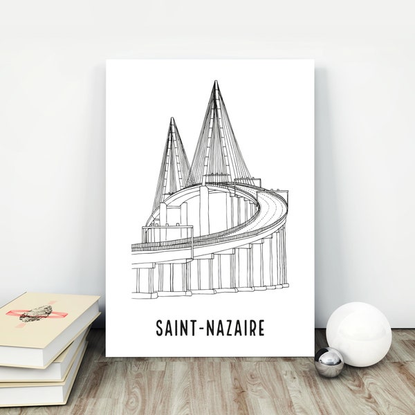 Saint-Nazaire poster - A4 / A3 / 40x60 paper