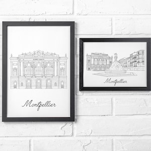 Montpellier poster - A4 / A3 / 40x60 paper