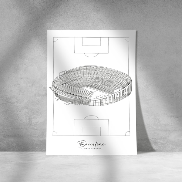 Poster Barcelona - Camp Nou - Paper A4 / A3 / 40x60