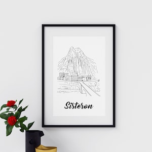Sisteron poster - A4 / A3 / 40x60 paper