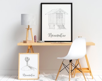 Poster Noirmoutier - Carta A4 / A3 / 40x60