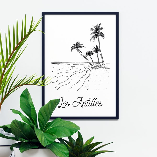 Poster The Antilles / Guadeloupe - A4 / A3 / 40x60 Paper