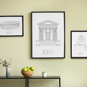 Poster Nimes - Carta A4 / A3 / 40x60