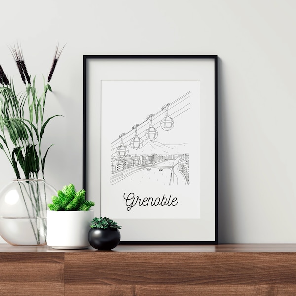 Grenoble poster - A4 / A3 / 40x60 paper