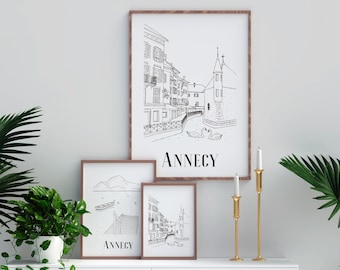 Annecy poster - A4 / A3 / 40x60 paper
