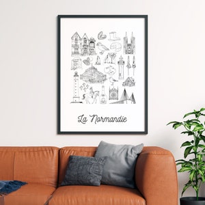 Poster della Normandia - Carta A4 / A3 / 40x60