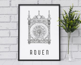 Rouen poster - A4 / A3 / 40x60 paper