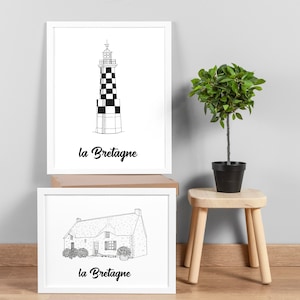 Poster Brittany - Papel A4 / A3 / 40x60