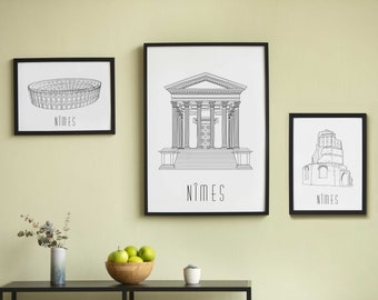 Nimes poster - A4 / A3 / 40x60 paper