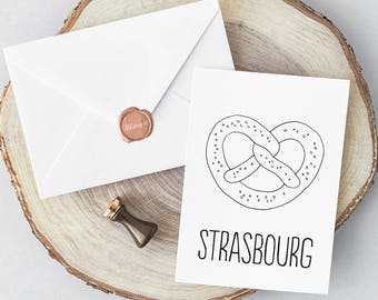 Postcard Strasbourg - Pretzel