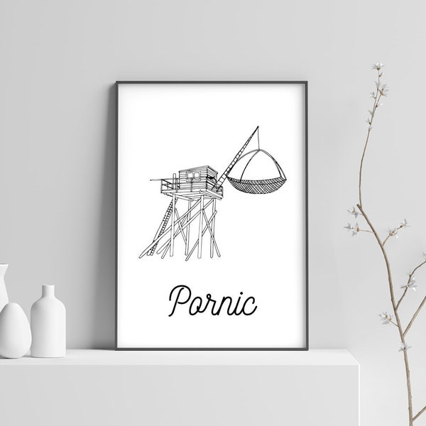 Pornic poster - A4 / A3 / 40x60 paper