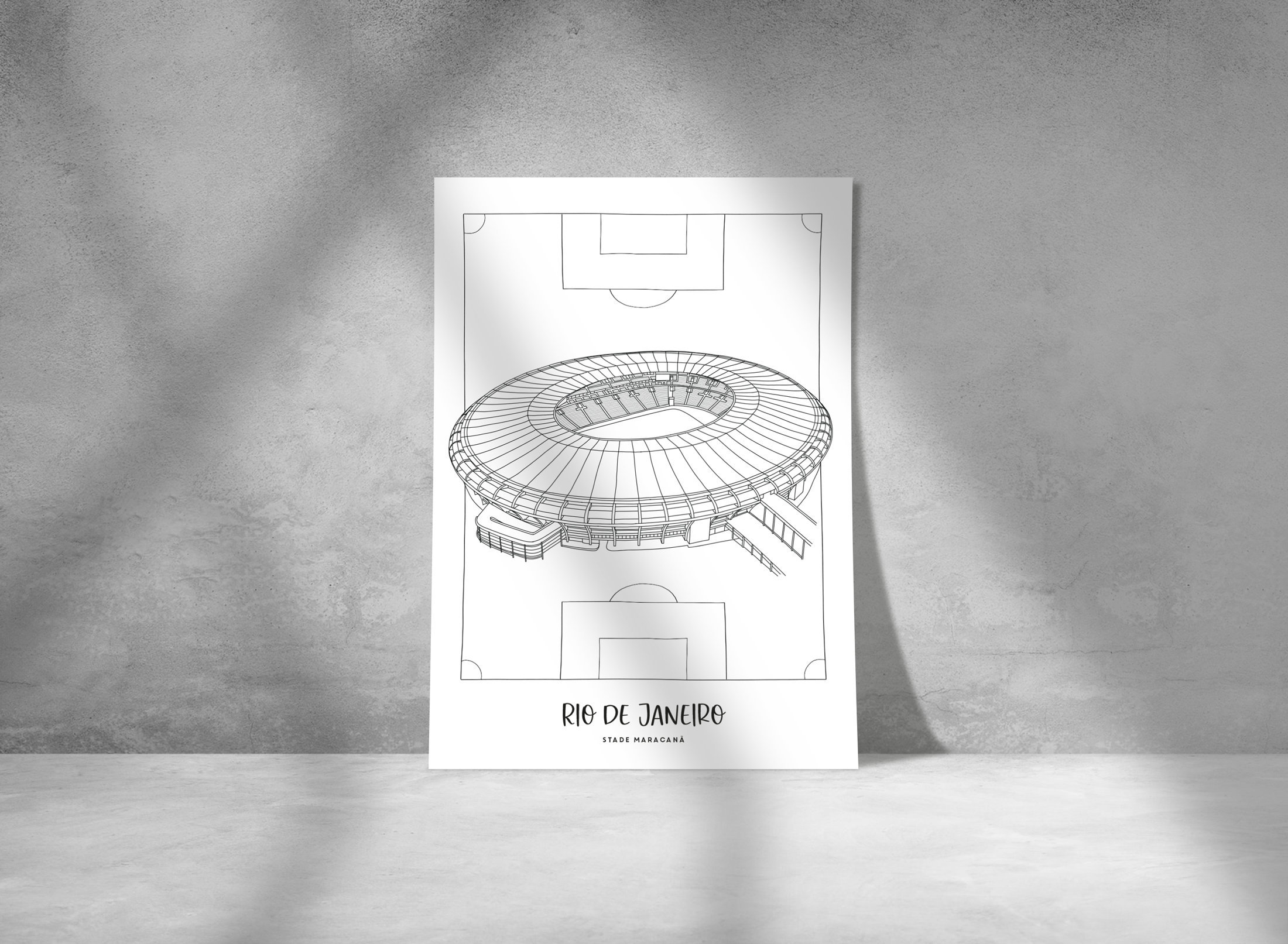Rio de Janeiro Poster - Maracanã Stadium - Paper A4 / A3 / 40x60