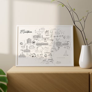 Occitânia - Poster ou coloração A3 / 50x70 - Papel