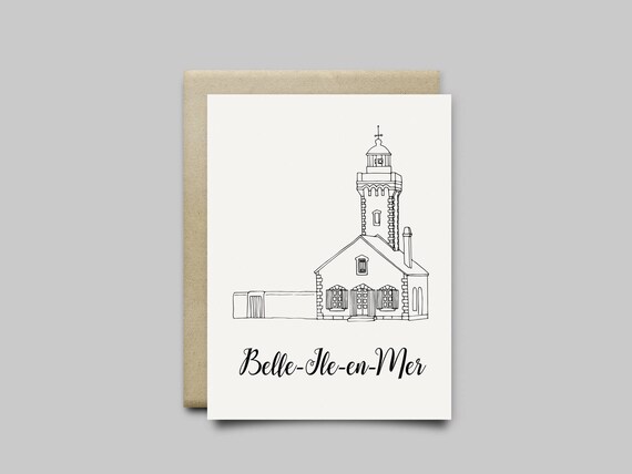 Carte Postale Belle Ile En Mer Phare Des Poulains Etsy France