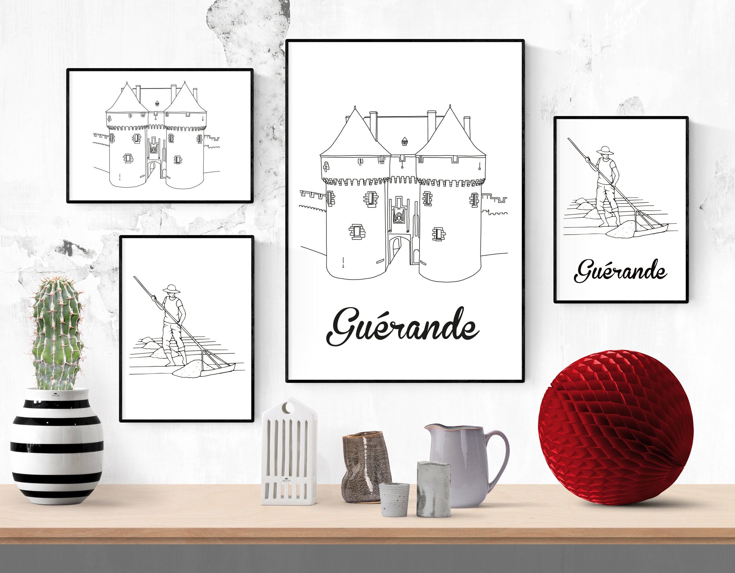 Affiche Guérande - Papier A4/A3